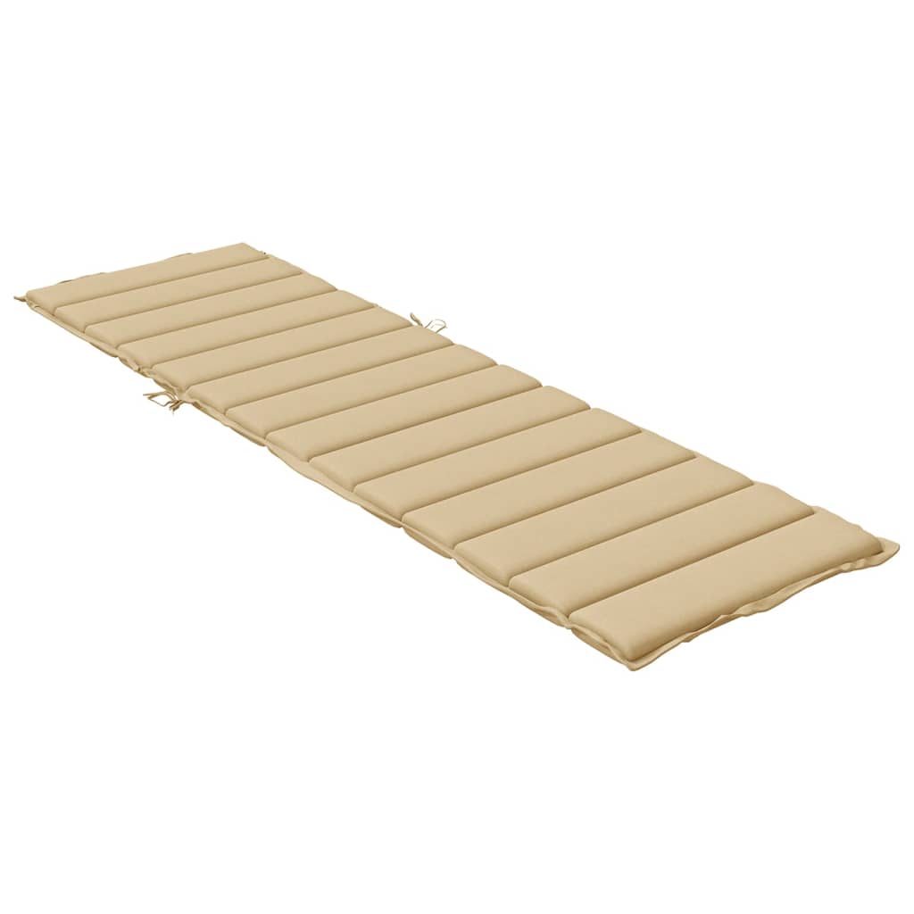 hynde til liggestol 200x60x4 cm stof meleret beige