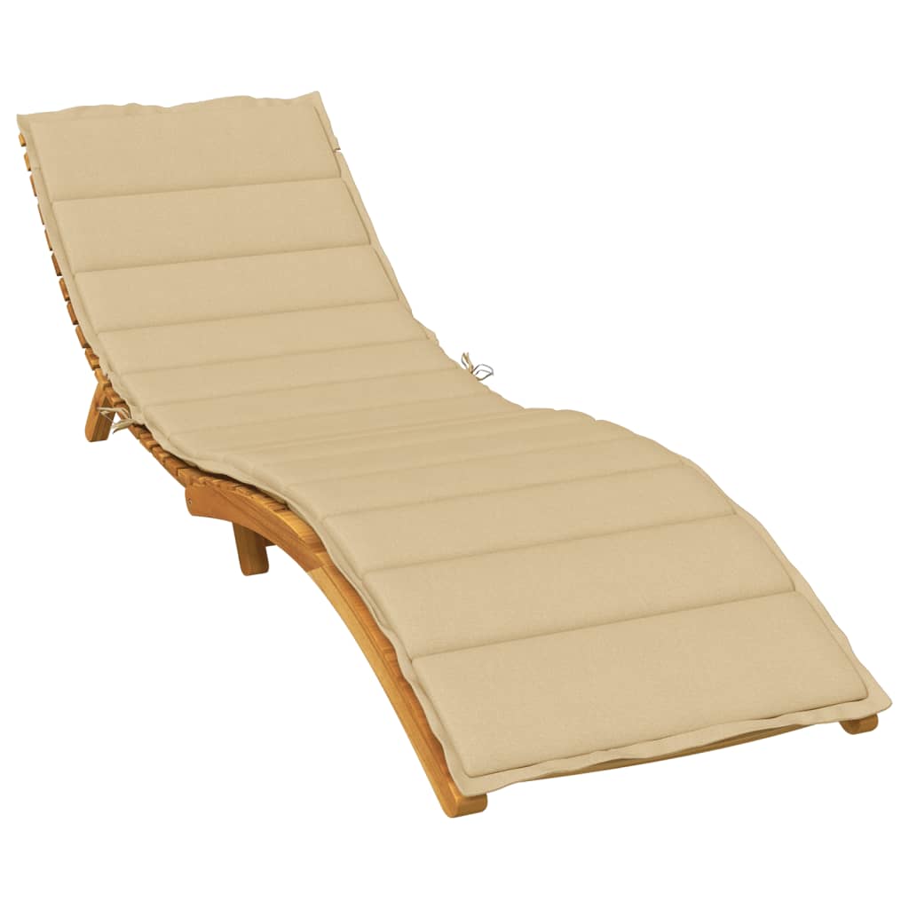 hynde til liggestol 200x60x4 cm stof meleret beige