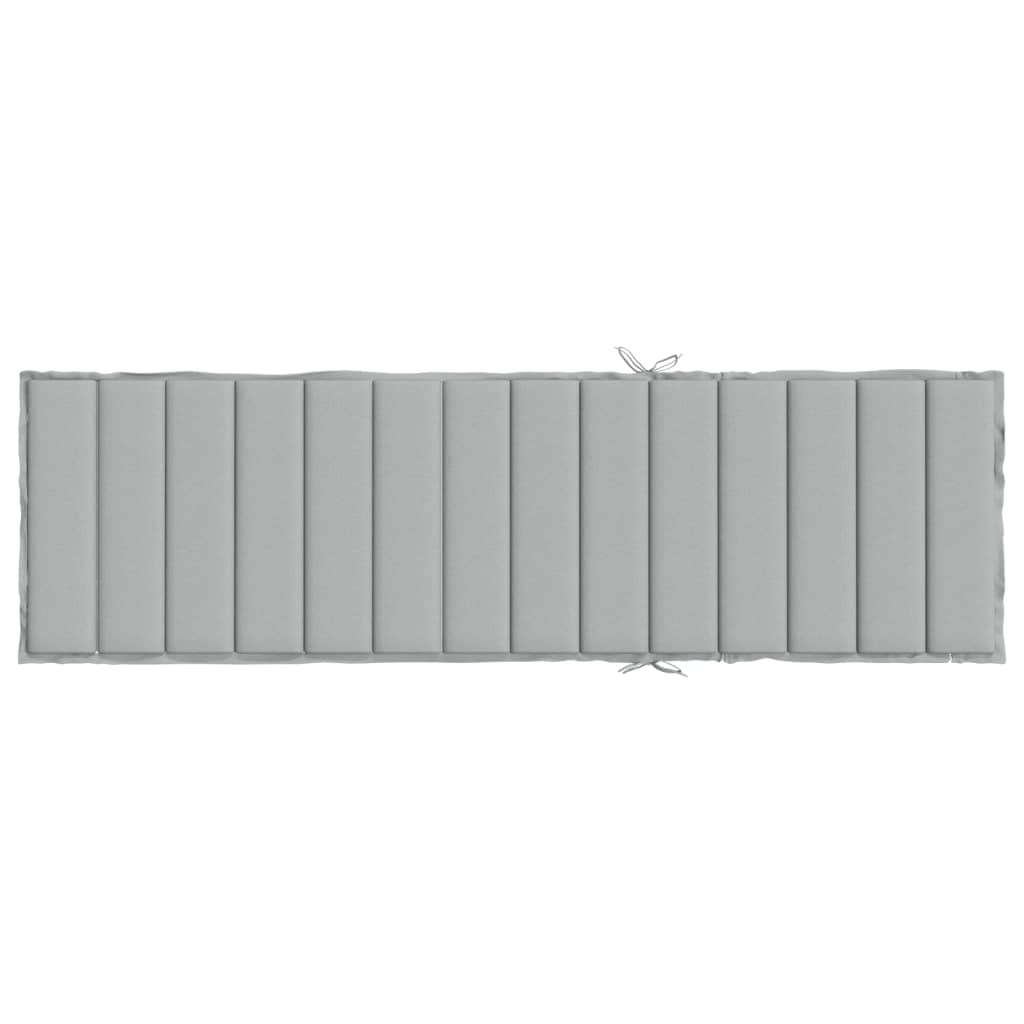 hynde til liggestol 200x70x4 cm stof meleret lysegrå