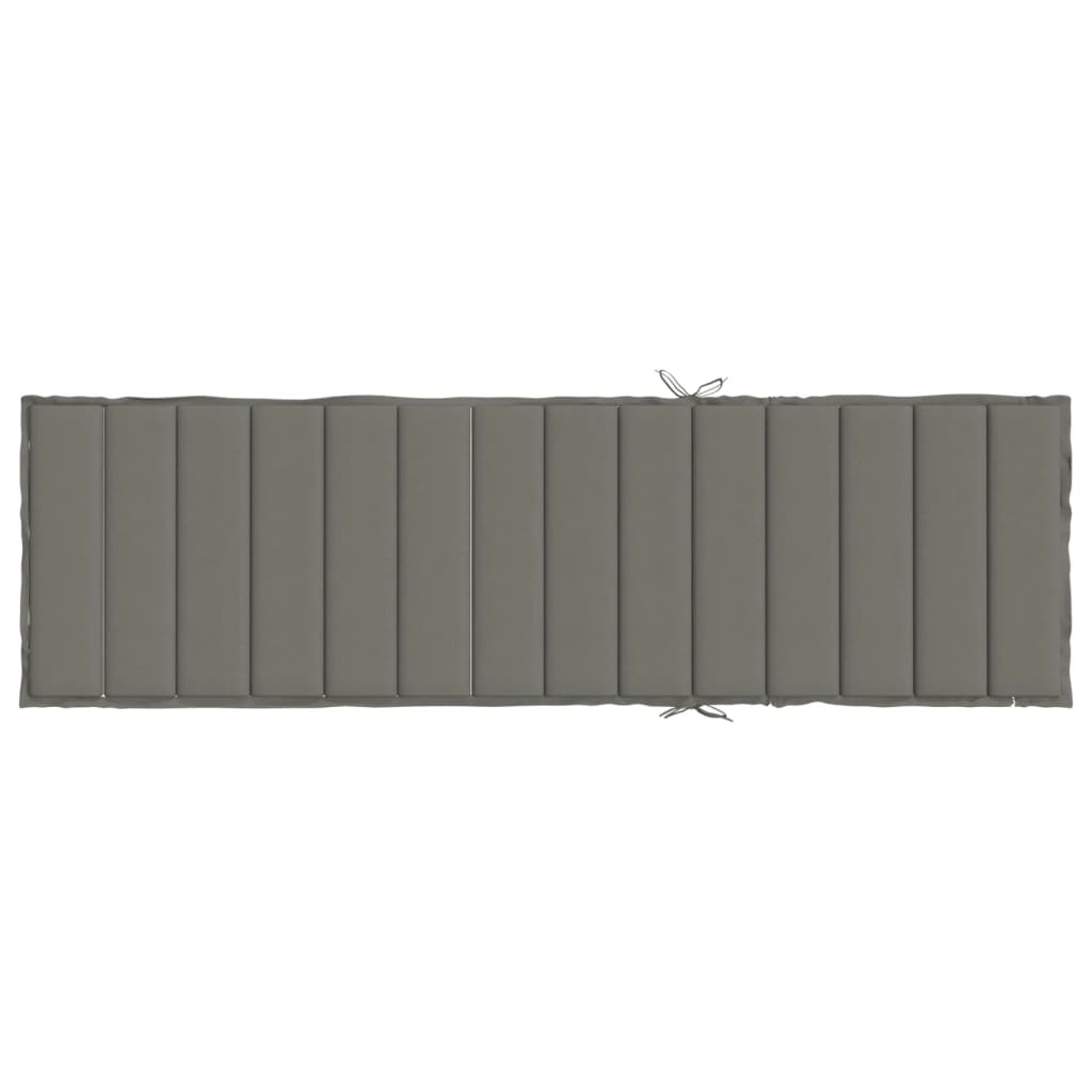 hynde til liggestol 200x70x4 cm stof meleret mørkegrå