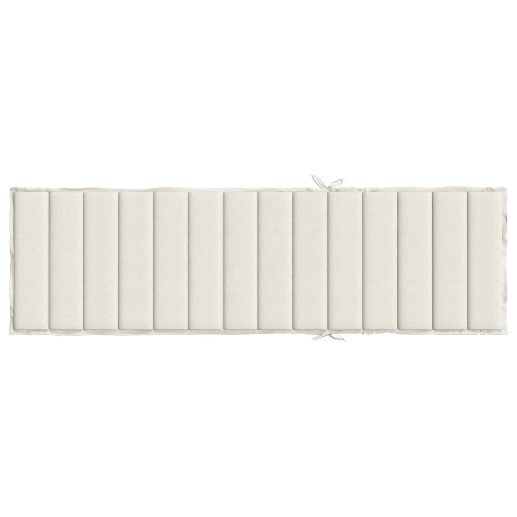 hynde til liggestol 200x70x4 cm stof meleret cremefarvet