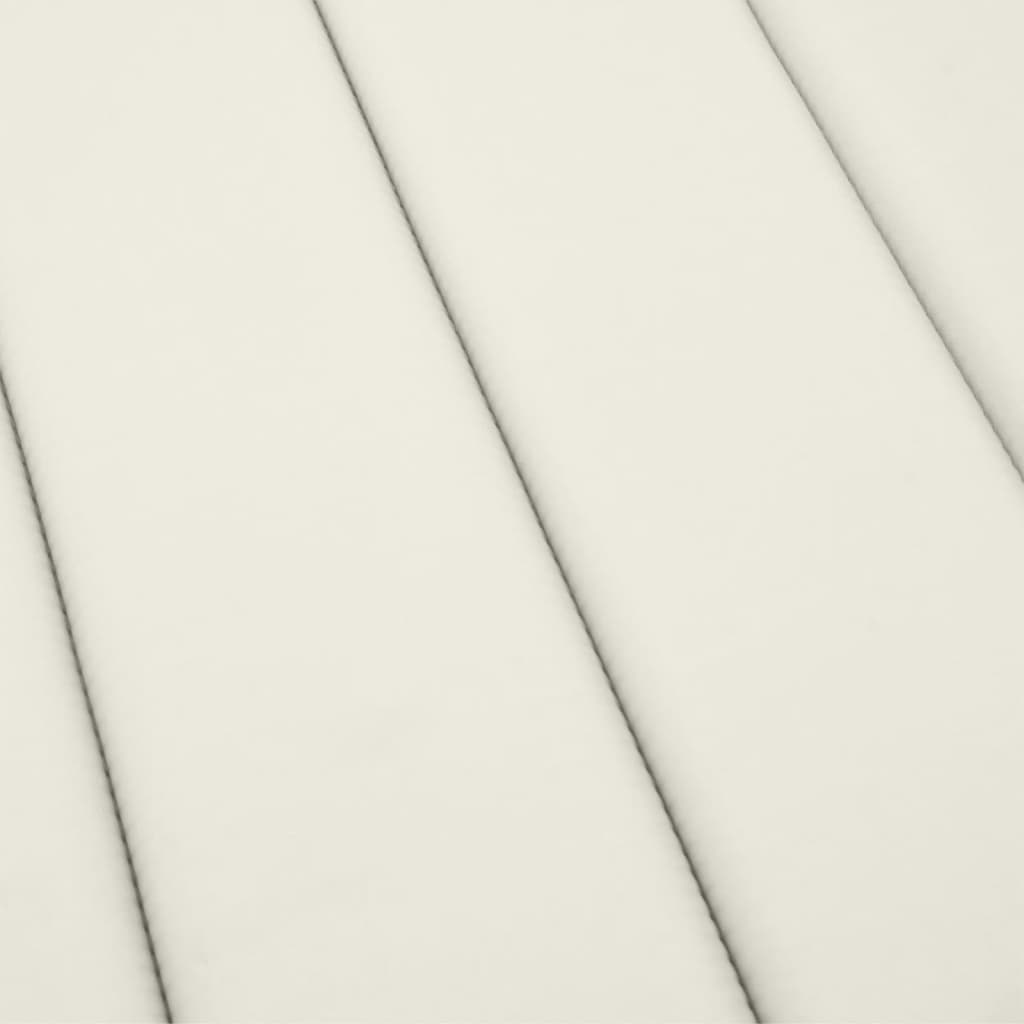 hynde til liggestol 200x70x4 cm stof meleret cremefarvet