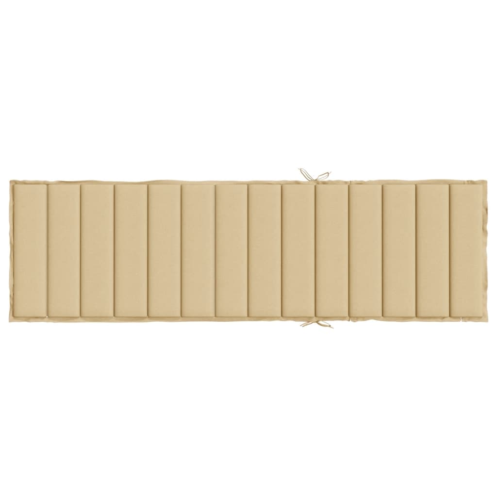hynde til liggestol 200x70x4 cm stof meleret beige