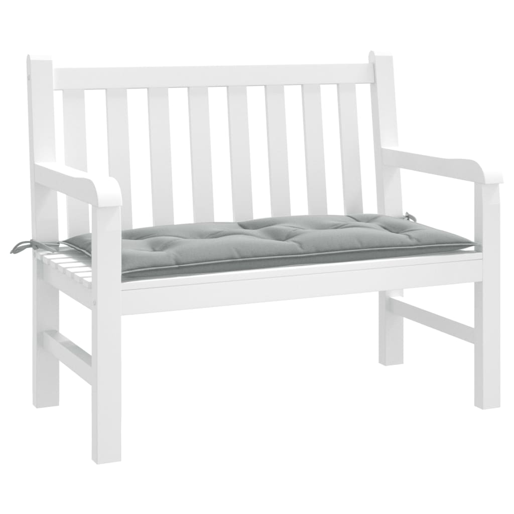 hynde til havebænk 100x50x7 cm stof meleret lysegrå
