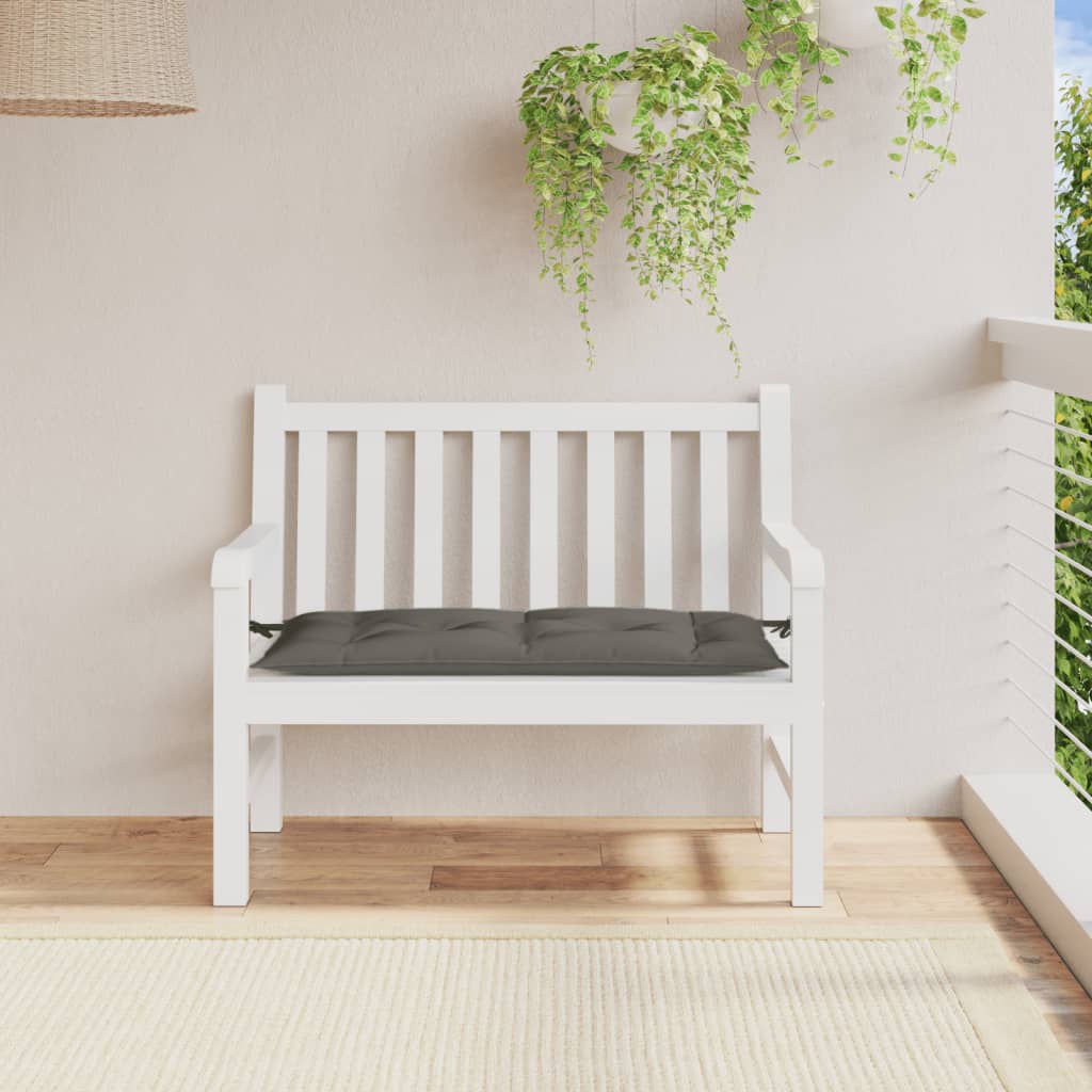 hynde til havebænk 100x50x7 cm stof meleret mørkegrå