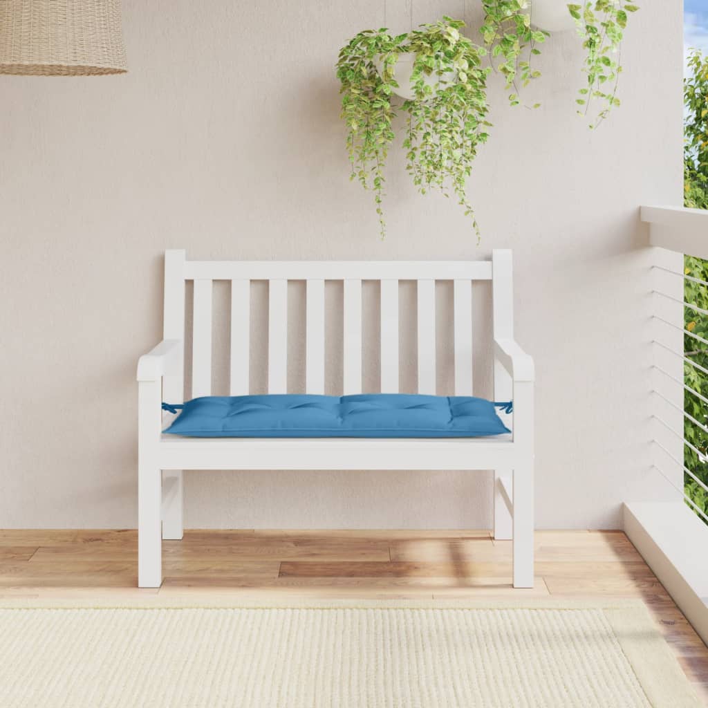 hynde til havebænk 100x50x7 cm stof meleret blå