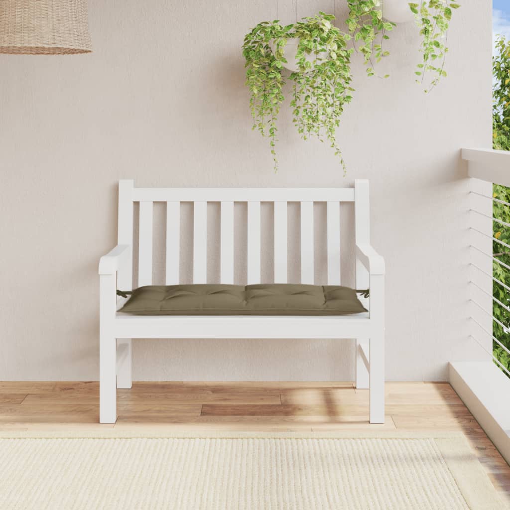 hynde til havebænk 100x50x7 cm stof meleret gråbrun