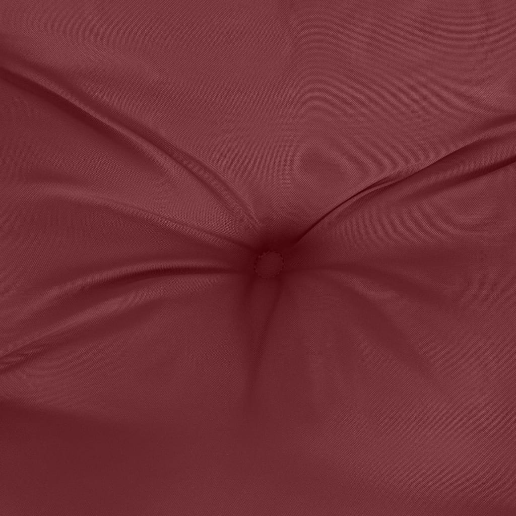 hynde til havebænk 100x50x7 cm stof meleret vinrød