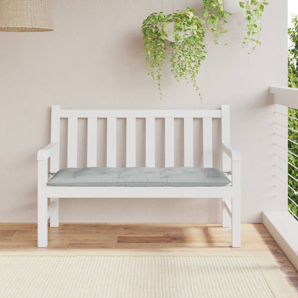 hynde til havebænk 120x50x7 cm stof meleret lysegrå