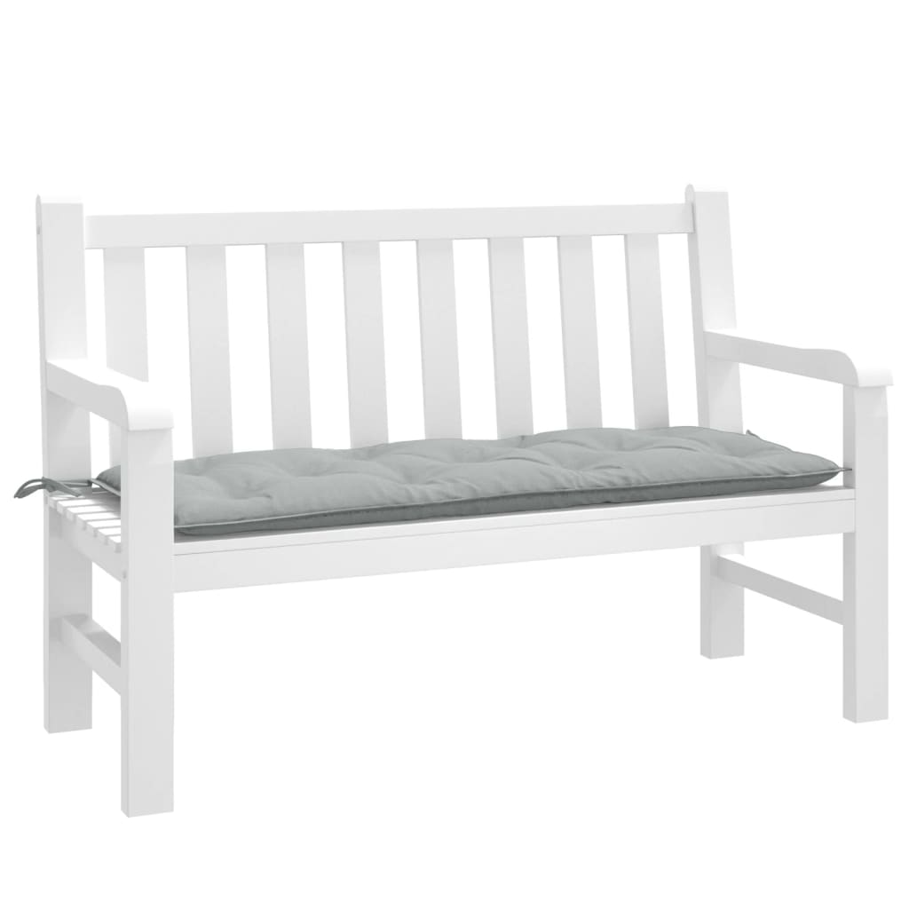 hynde til havebænk 120x50x7 cm stof meleret lysegrå