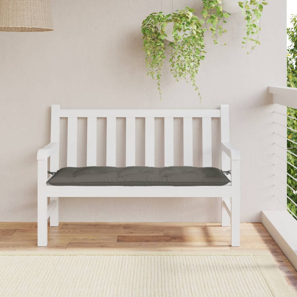 hynde til havebænk 120x50x7 cm stof meleret mørkegrå