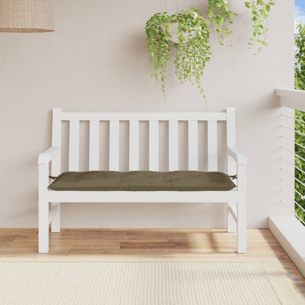 hynde til havebænk 120x50x7 cm stof meleret gråbrun