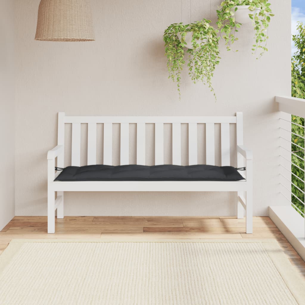 hynde til havebænk 150x50x7 cm stof meleret antracitgrå