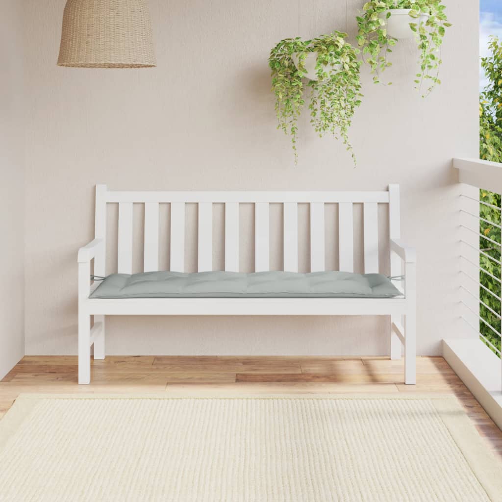 hynde til havebænk 150x50x7 cm stof meleret lysegrå