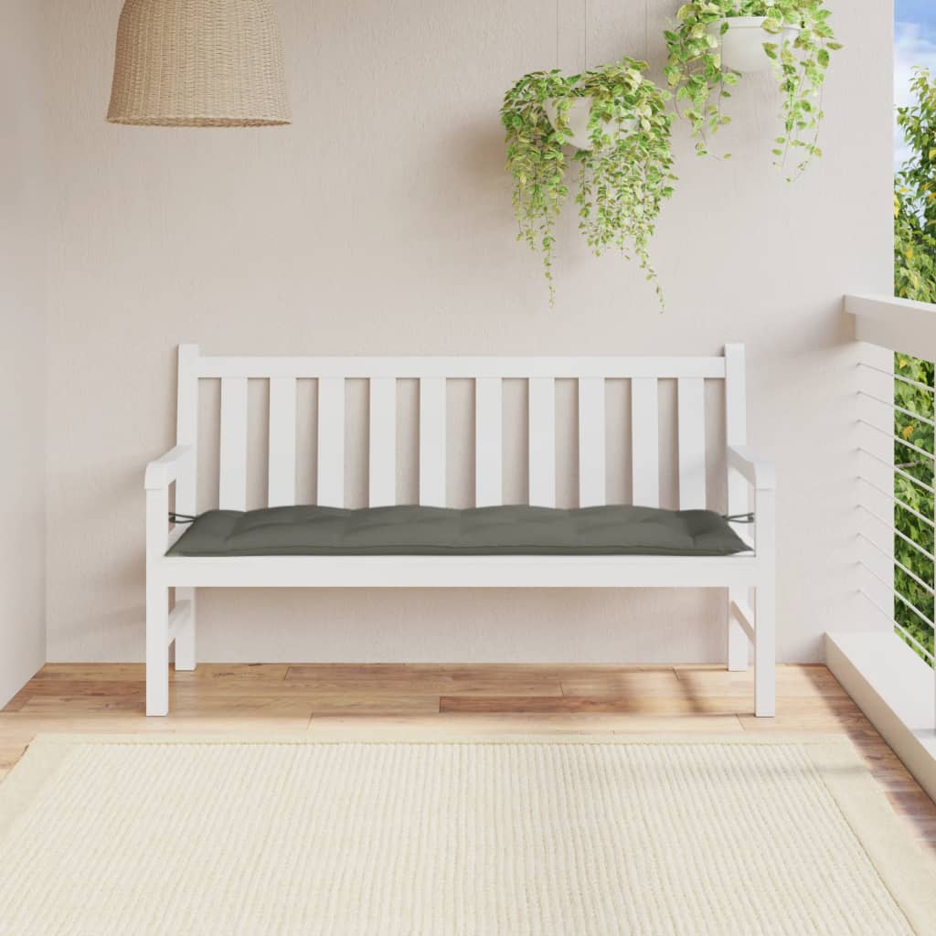 hynde til havebænk 150x50x7 cm stof meleret mørkegrå