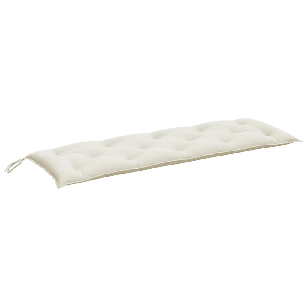 hynde til havebænk 150x50x7 cm stof meleret cremefarvet
