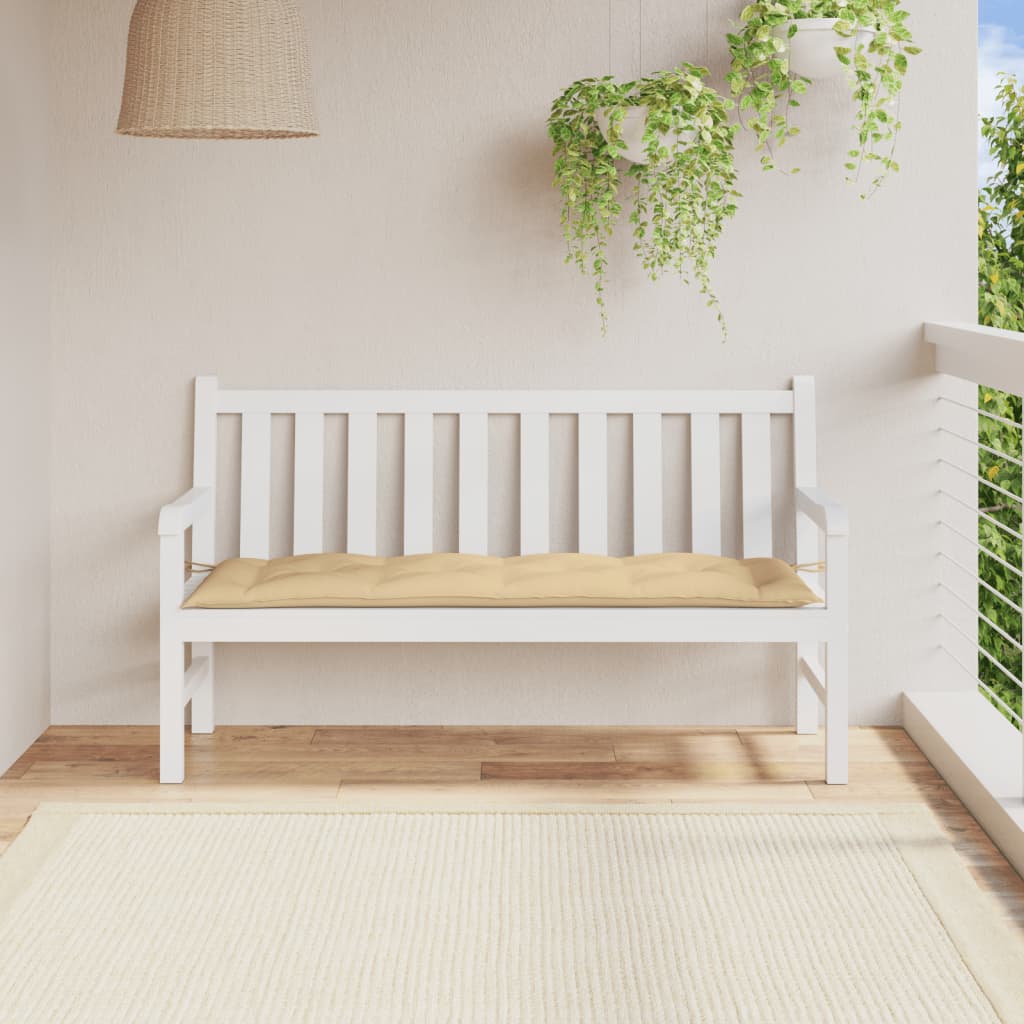 hynde til havebænk 150x50x7 cm stof meleret beige