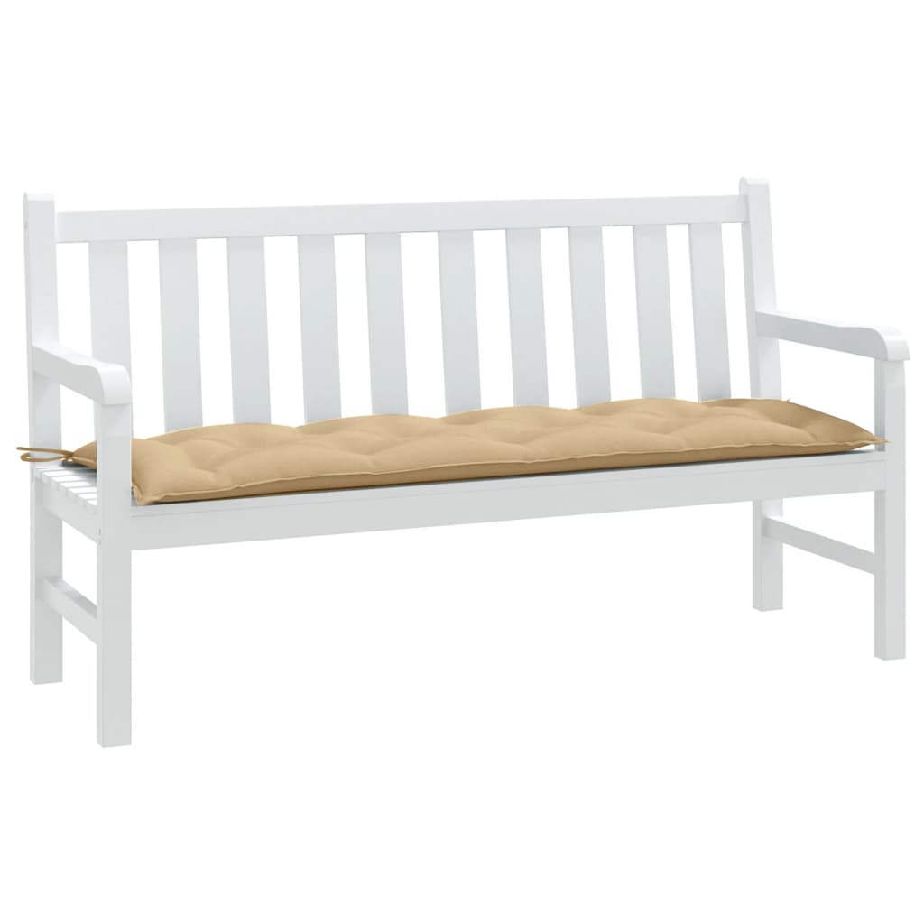 hynde til havebænk 150x50x7 cm stof meleret beige