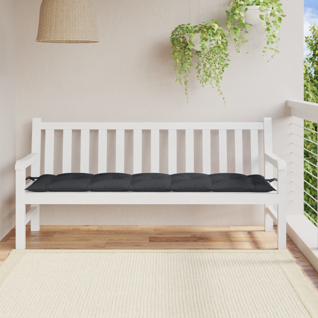 hynde til havebænk 180x50x7 cm stof meleret antracitgrå