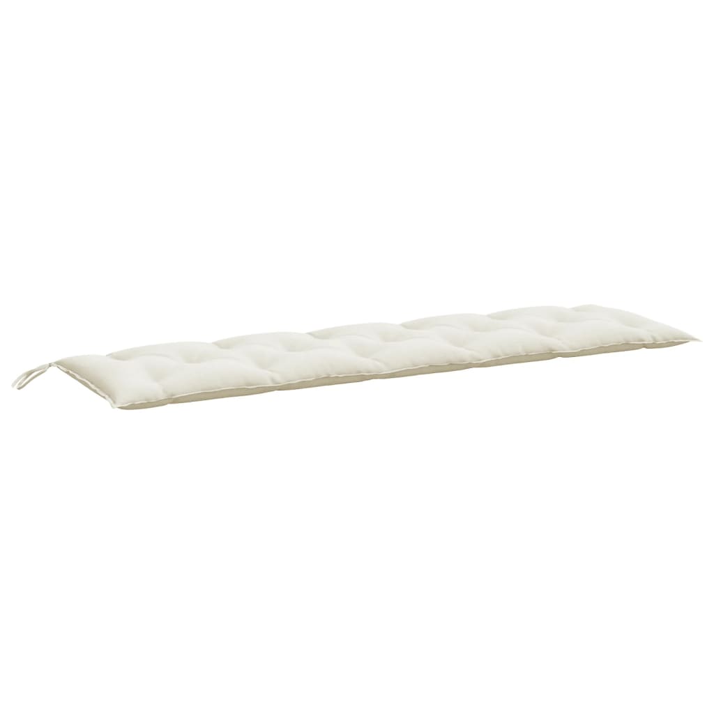 hynde til havebænk 180x50x7 cm stof meleret cremefarvet