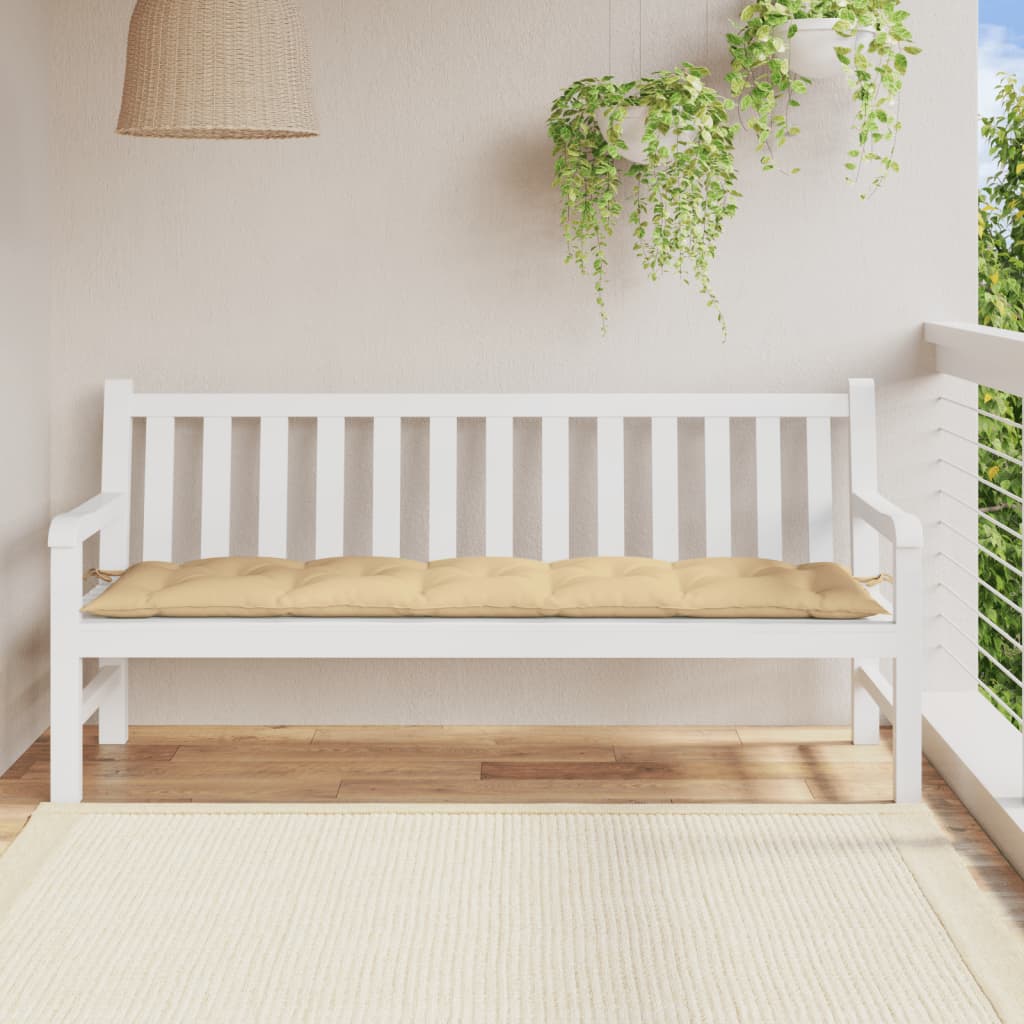 hynde til havebænk 180x50x7 cm stof meleret beige