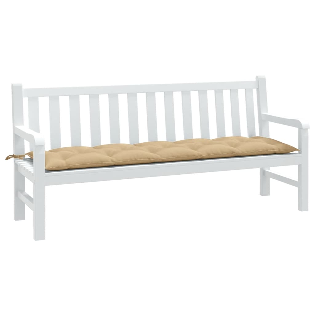 hynde til havebænk 180x50x7 cm stof meleret beige