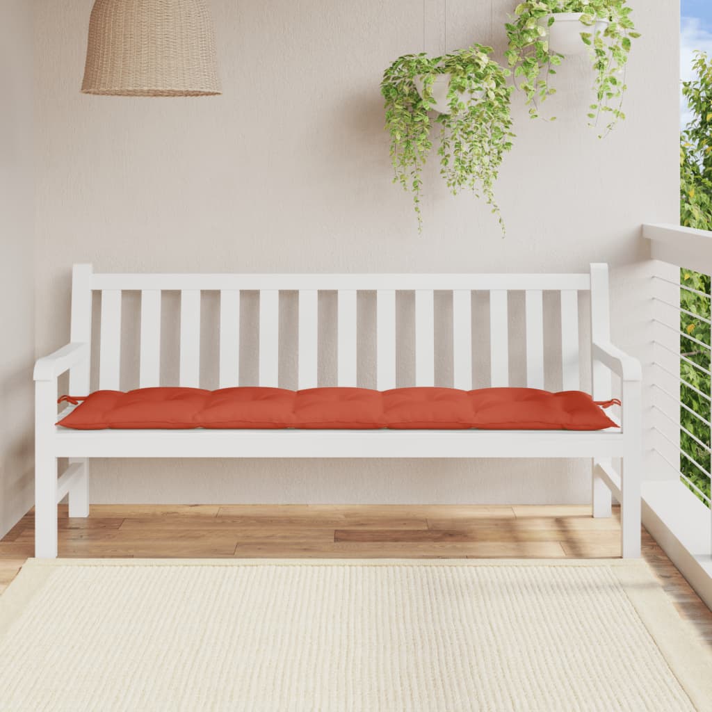 hynde til havebænk 180x50x7 cm stof meleret rød