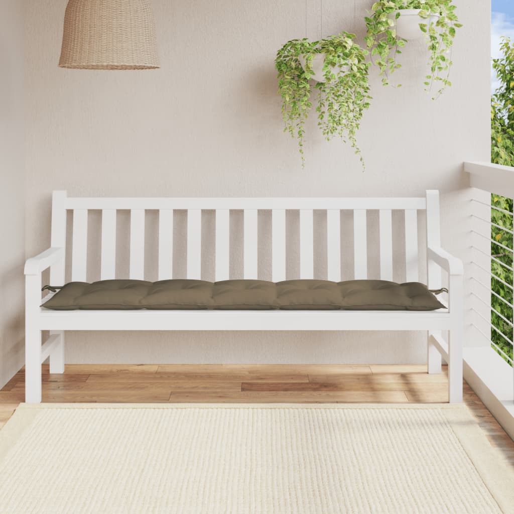 hynde til havebænk 180x50x7 cm stof meleret gråbrun