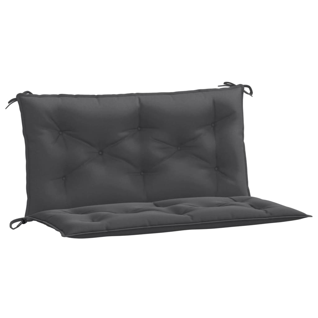 hynder til havebænk 2 stk. 100x50x7 cm stof meleret antracitgrå