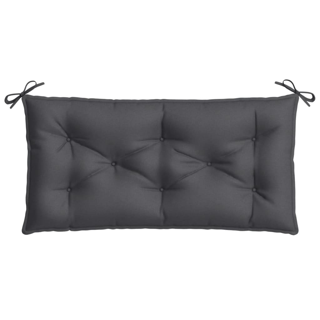 hynder til havebænk 2 stk. 100x50x7 cm stof meleret antracitgrå