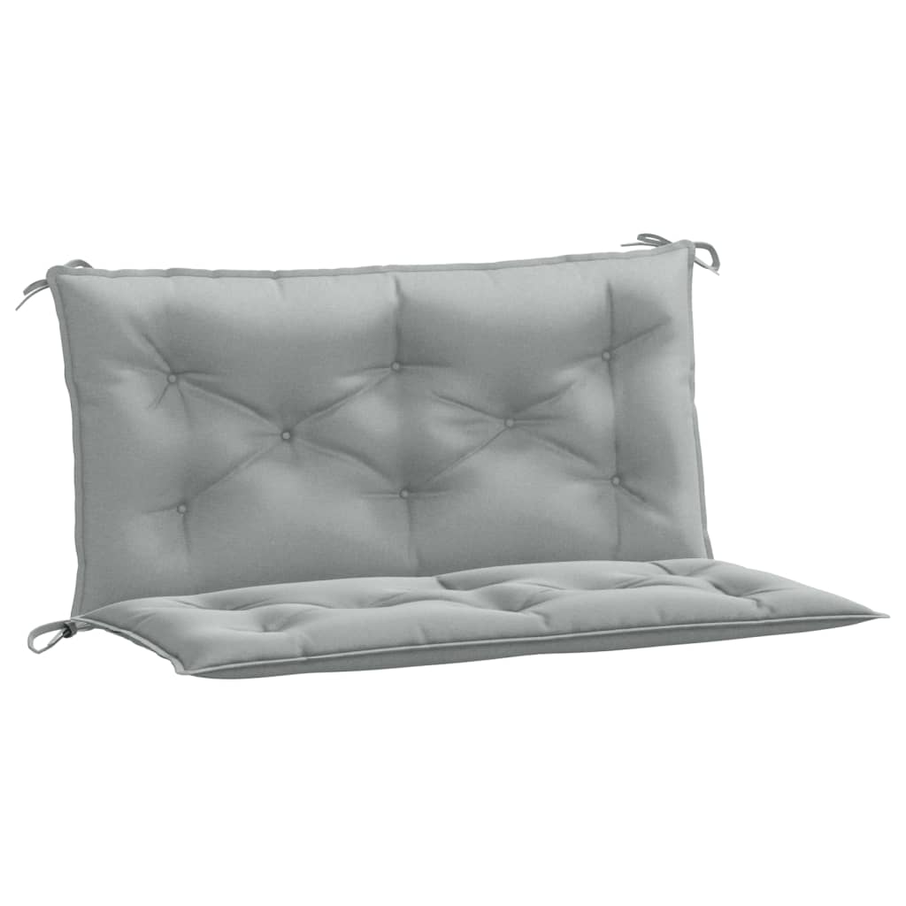 hynder til havebænk 2 stk. 100x50x7 cm stof meleret lysegrå