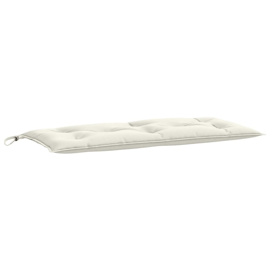 hynder til havebænk 2 stk. 100x50x7 cm stof meleret cremefarvet