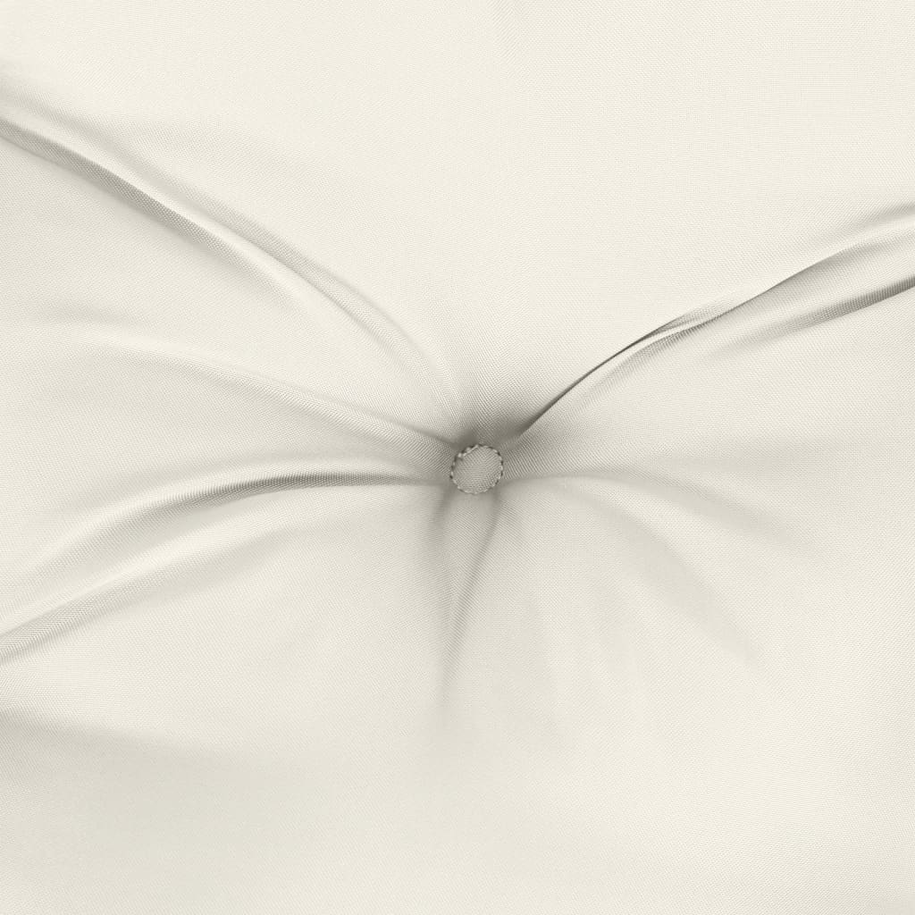 hynder til havebænk 2 stk. 100x50x7 cm stof meleret cremefarvet