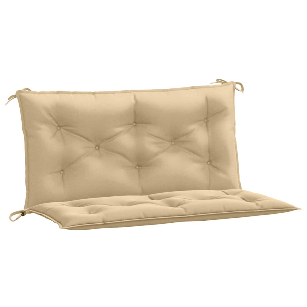 hynder til havebænk 2 stk. 100x50x7 cm stof meleret beige