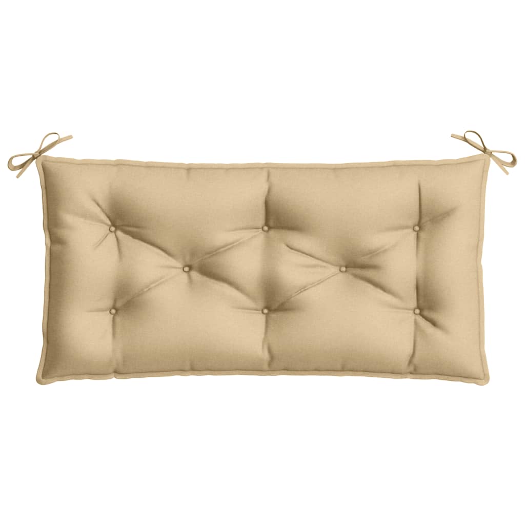 hynder til havebænk 2 stk. 100x50x7 cm stof meleret beige