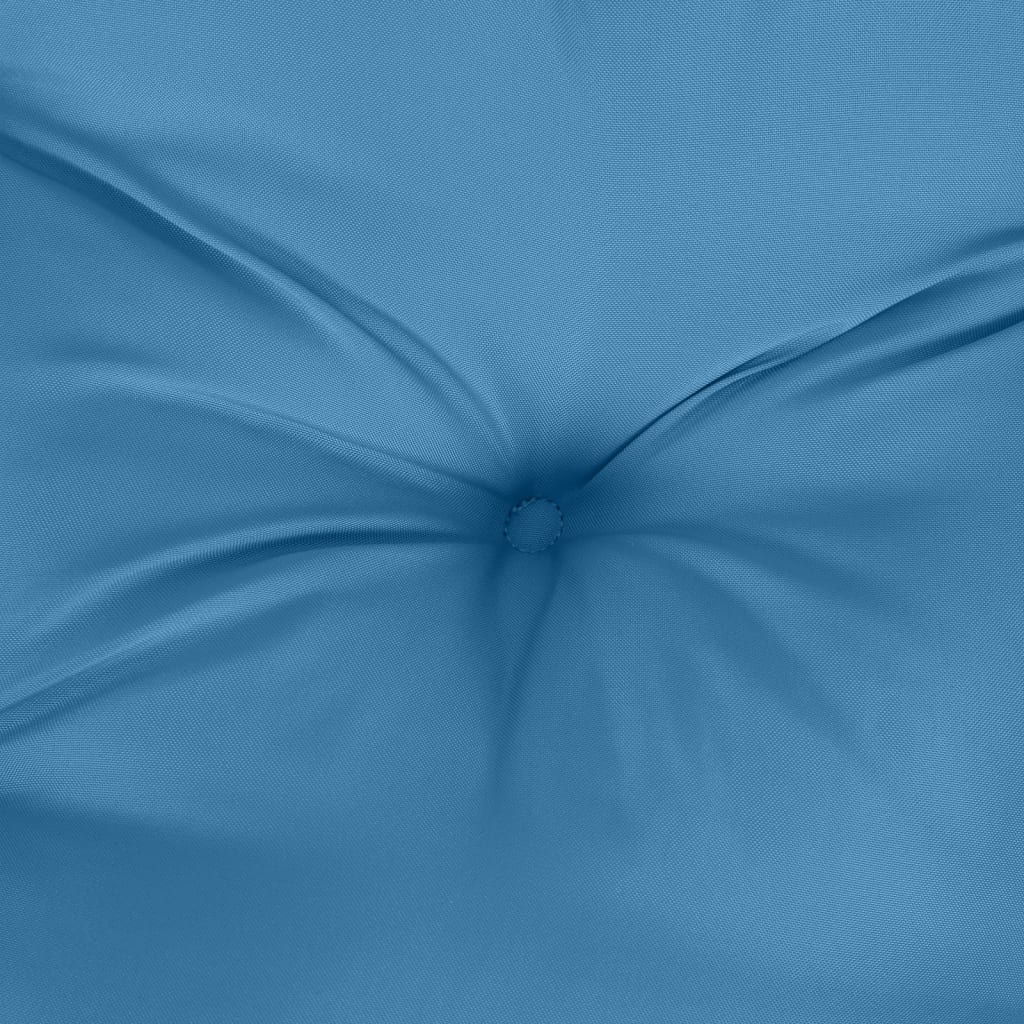 hynder til havebænk 2 stk. 100x50x7 cm stof meleret blå