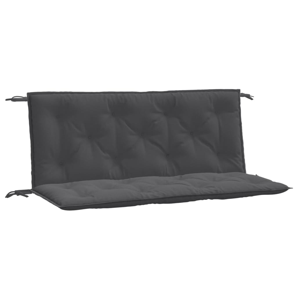 hynder til havebænk 2 stk. 120x50x7 cm stof meleret antracitgrå