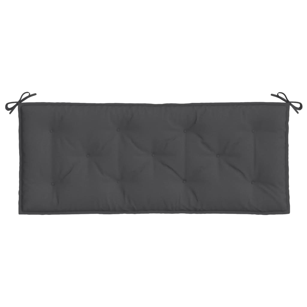 hynder til havebænk 2 stk. 120x50x7 cm stof meleret antracitgrå