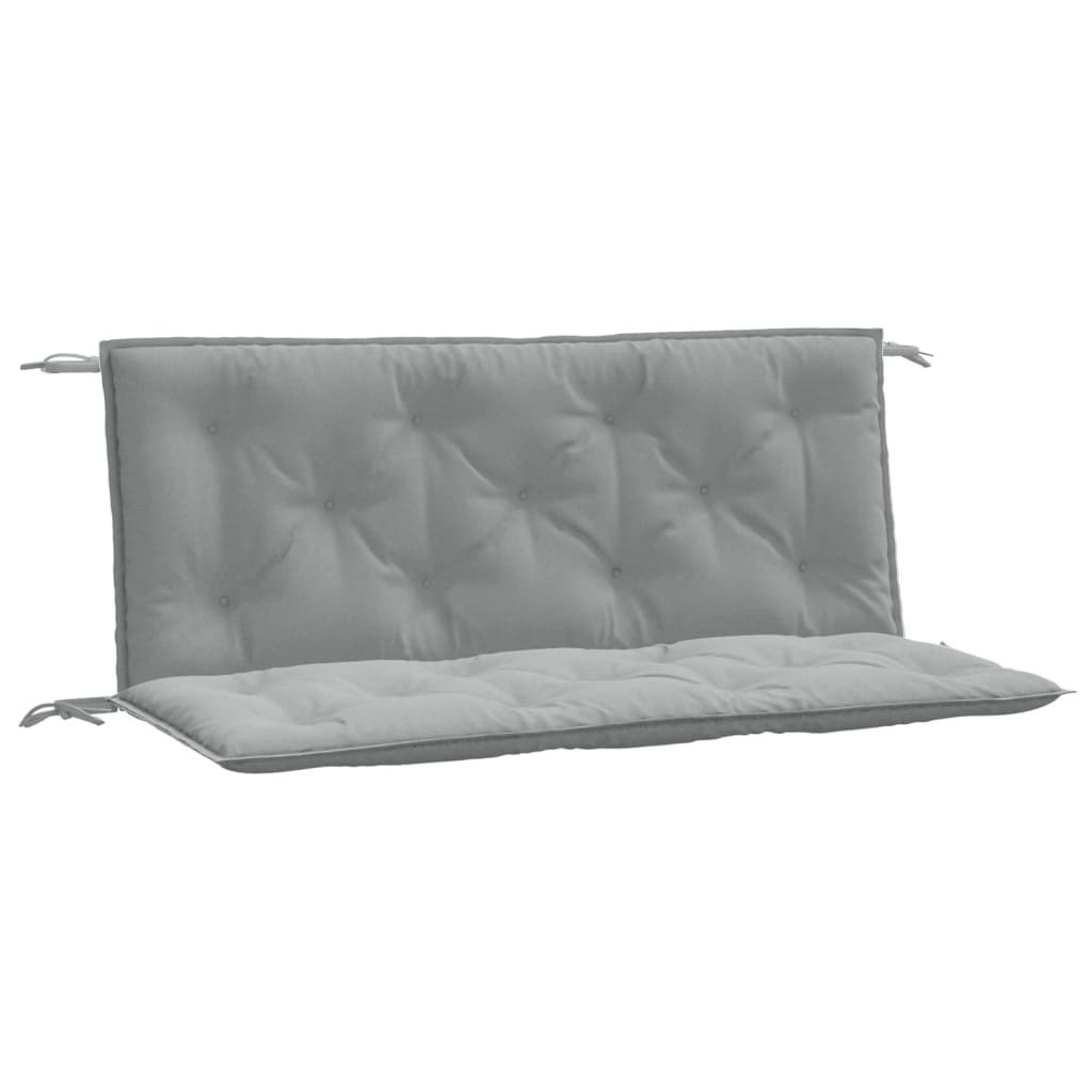 hynder til havebænk 2 stk. 120x50x7 cm stof meleret lysegrå