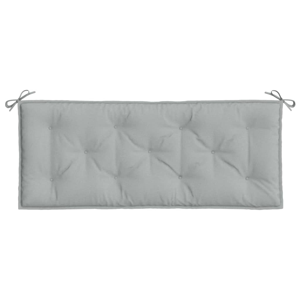 hynder til havebænk 2 stk. 120x50x7 cm stof meleret lysegrå
