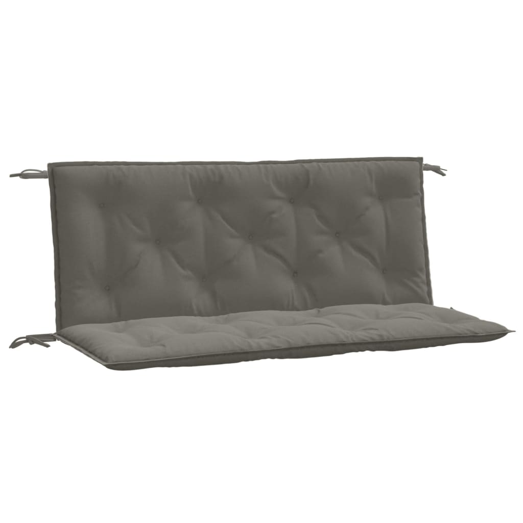 hynder til havebænk 2 stk. 120x50x7 cm stof meleret mørkegrå