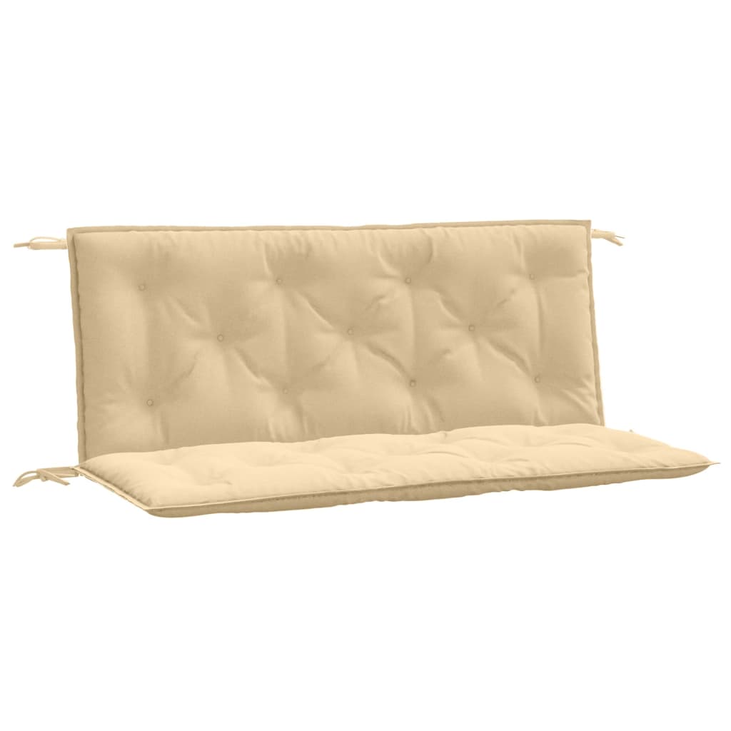 hynder til havebænk 2 stk. 120x50x7 cm stof meleret beige