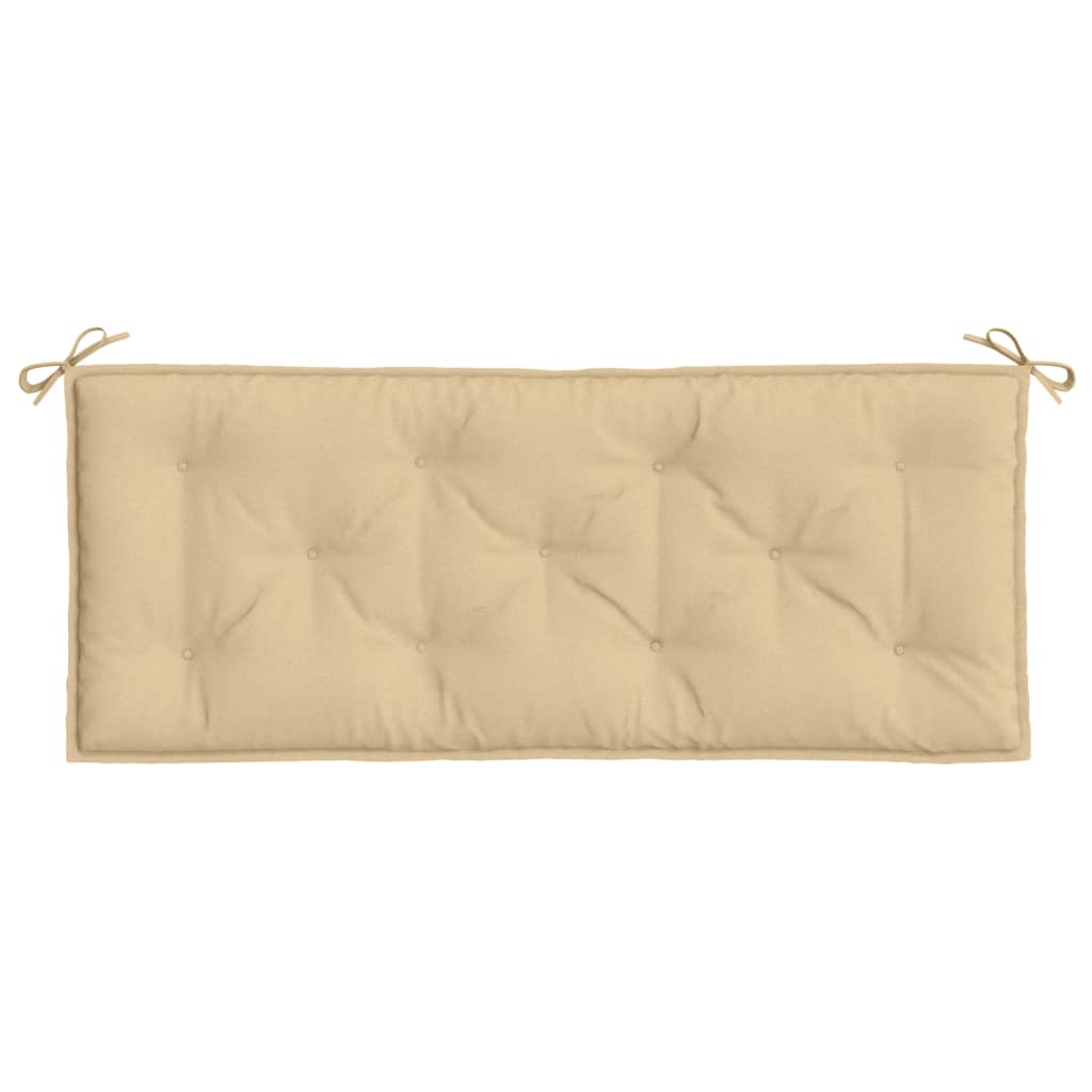 hynder til havebænk 2 stk. 120x50x7 cm stof meleret beige