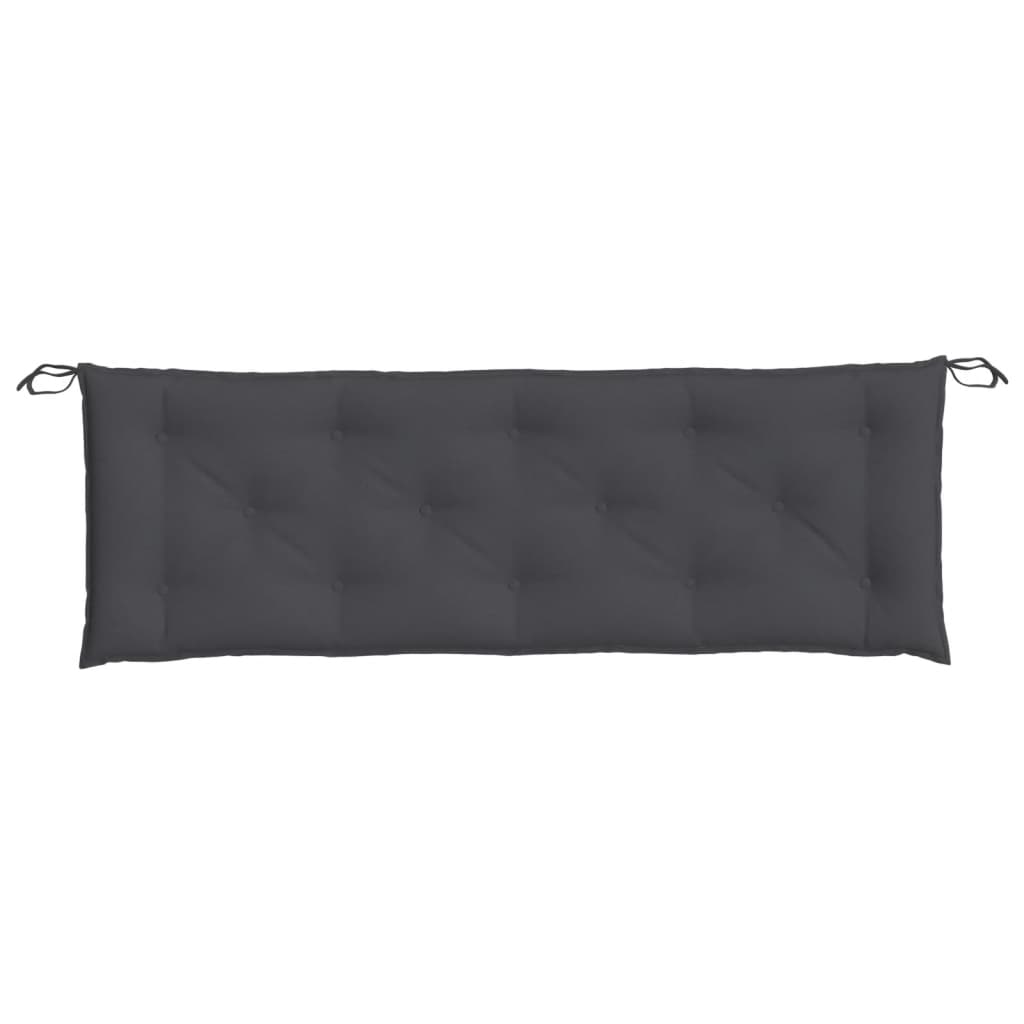 hynder til havebænk 2 stk. 150x50x7 cm stof meleret antracitgrå