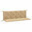 hynder til havebænk 2 stk. 150x50x7 cm stof meleret beige