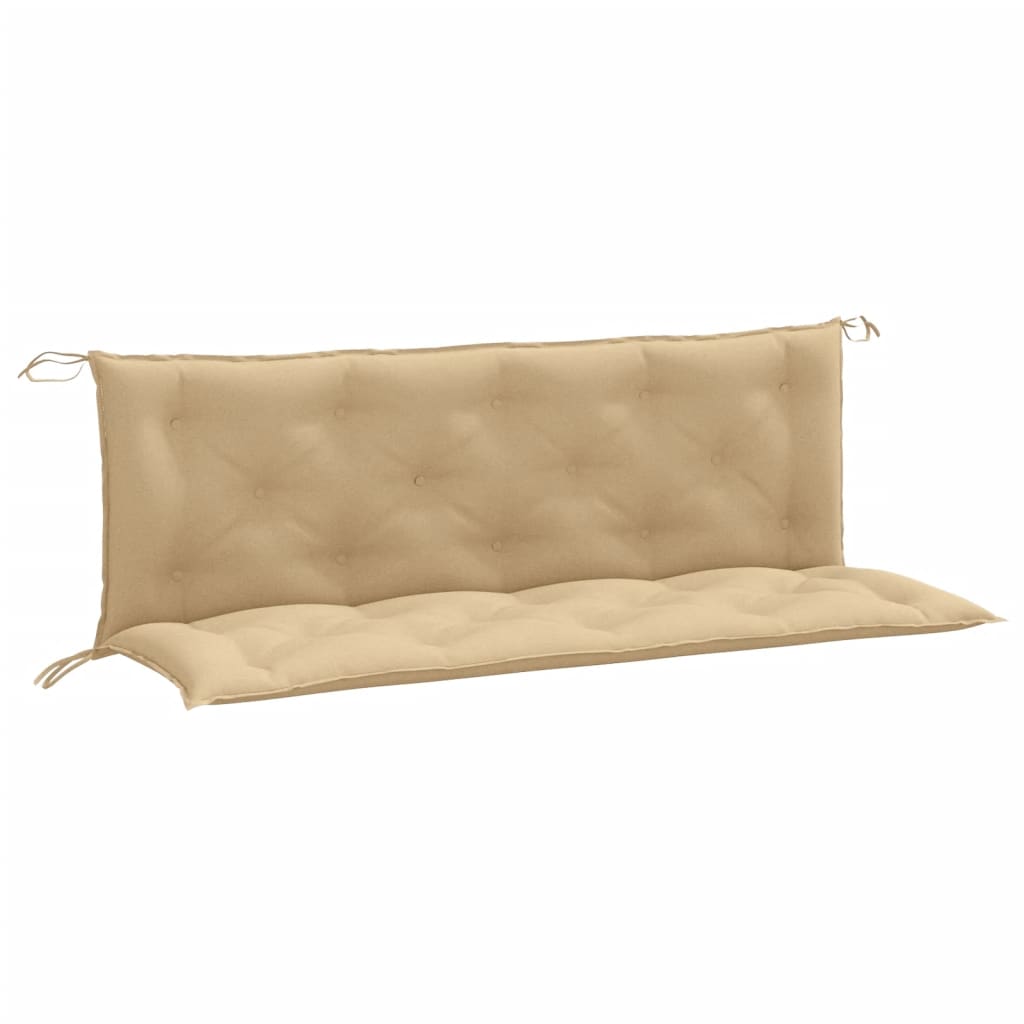 hynder til havebænk 2 stk. 150x50x7 cm stof meleret beige