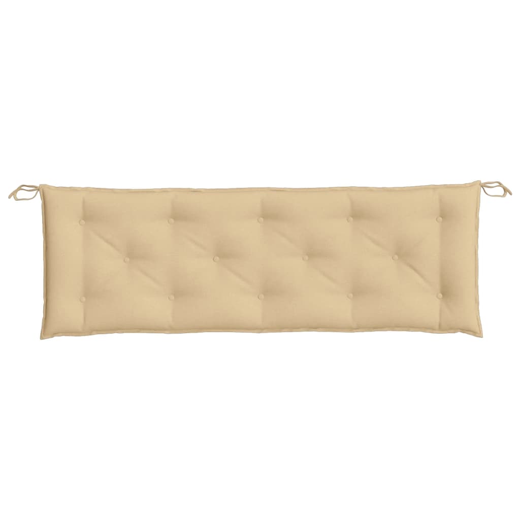 hynder til havebænk 2 stk. 150x50x7 cm stof meleret beige