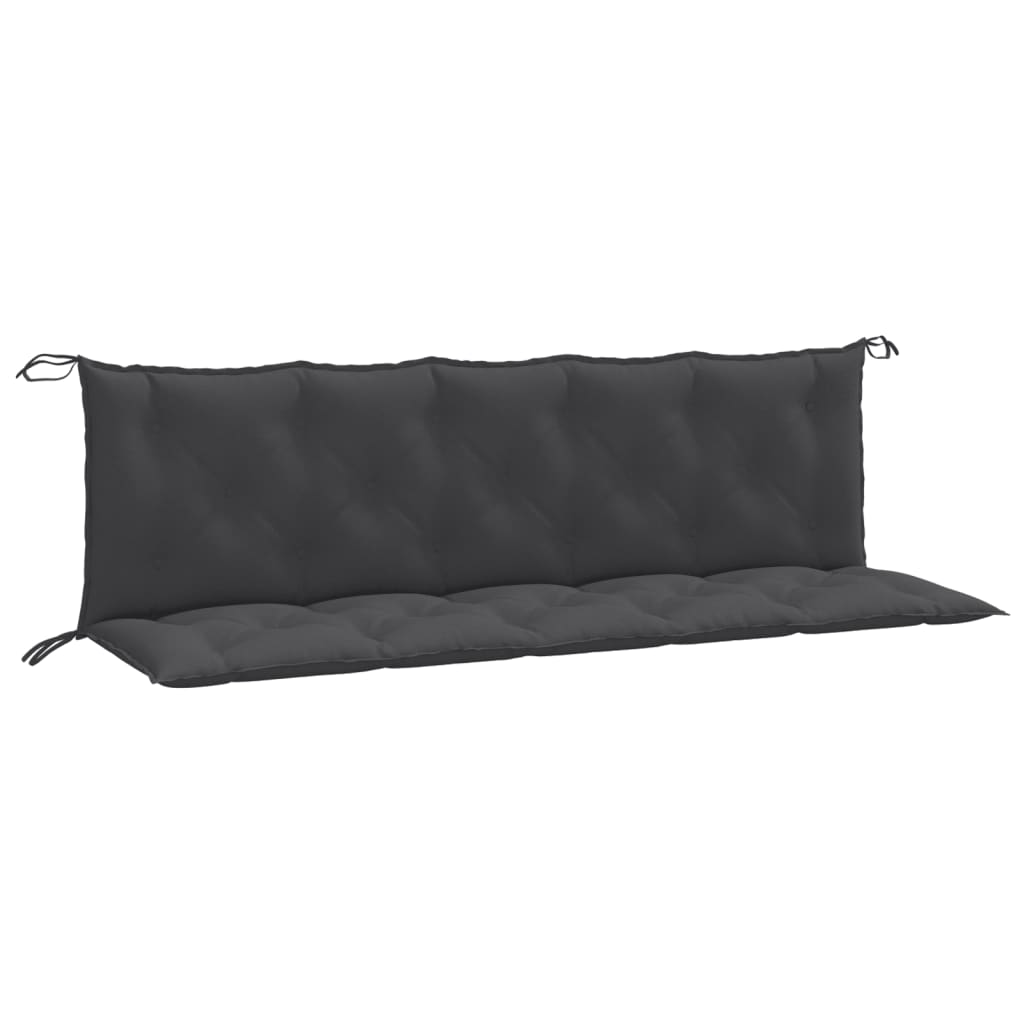 hynder til havebænk 2 stk. 180x50x7 cm stof meleret antracitgrå