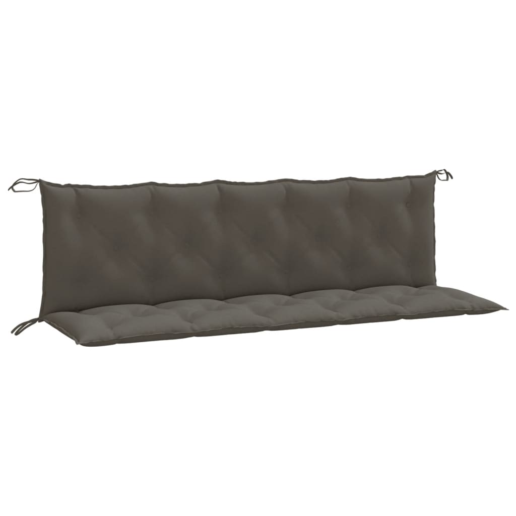 hynder til havebænk 2 stk. 180x50x7 cm stof meleret mørkegrå