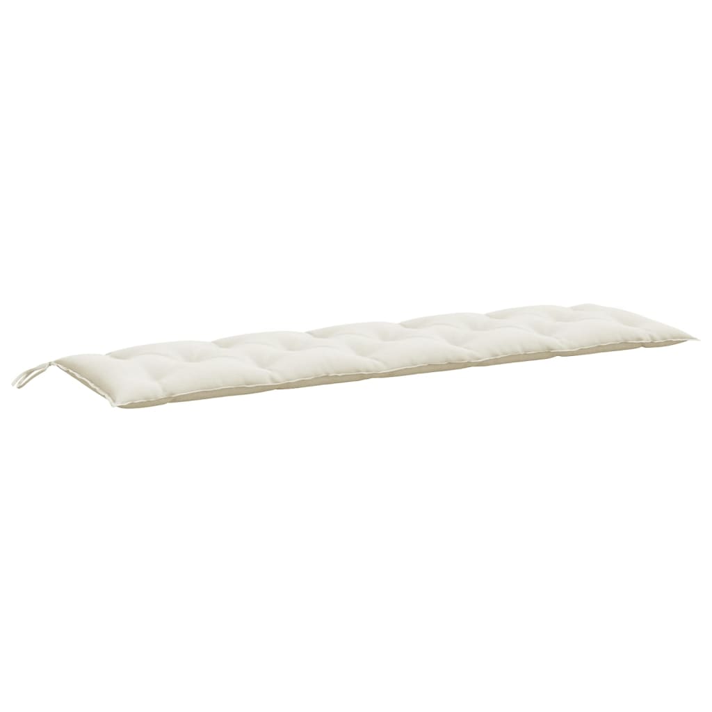 hynder til havebænk 2 stk. 180x50x7 cm stof meleret cremefarvet